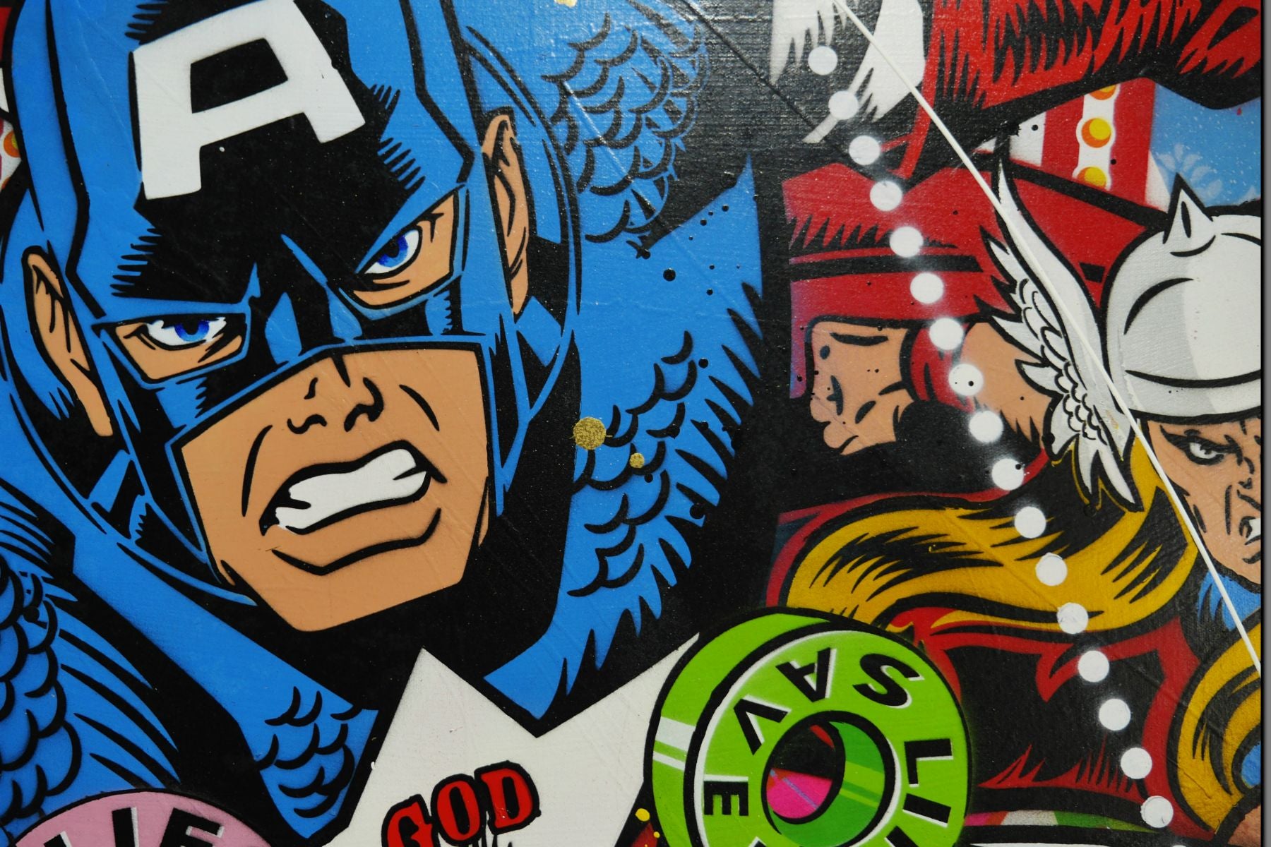 Heroes Evolution 190cm x 100cm Textured Urban Pop Art Painting