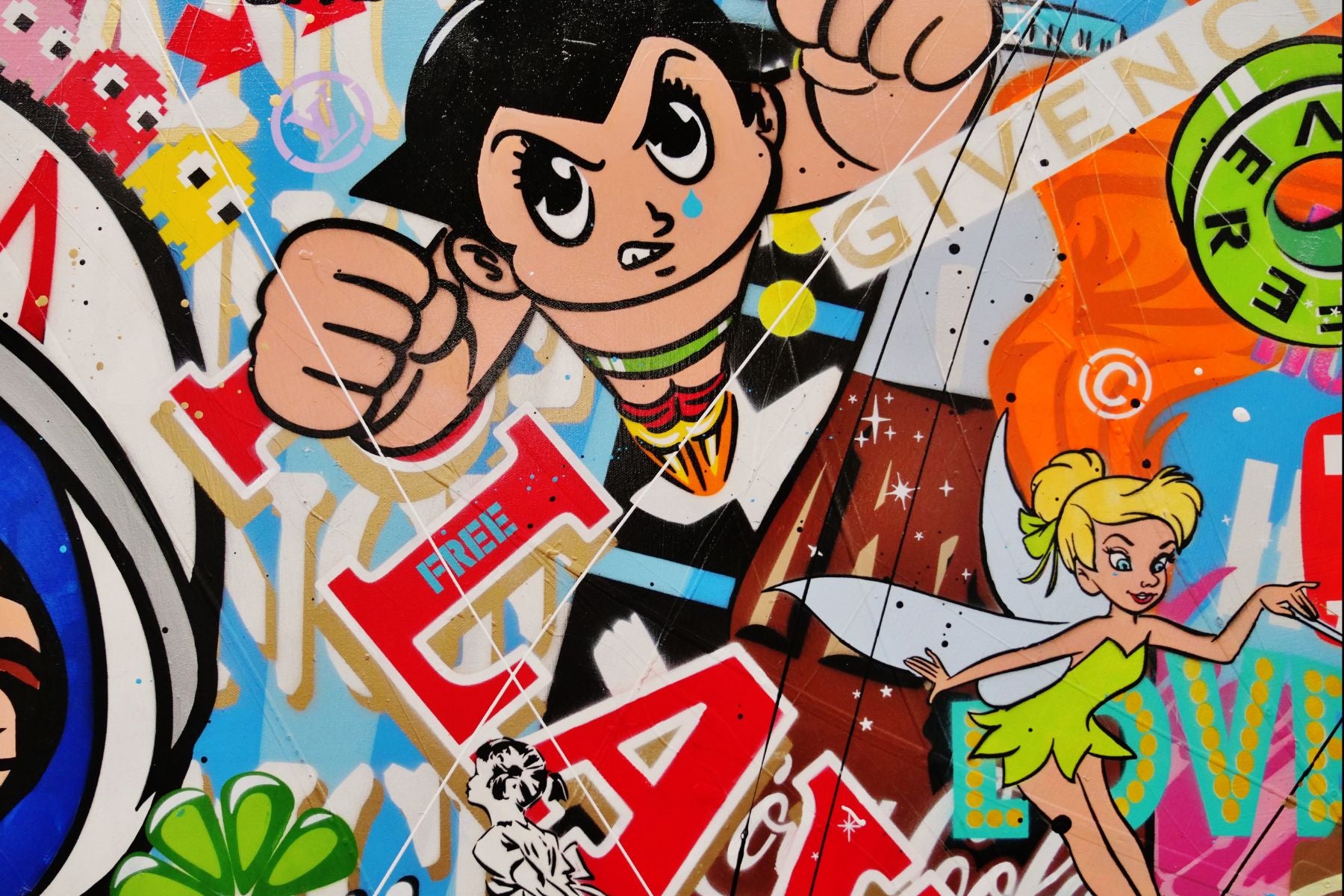 Dangerous Liaisons 190cm x 100cm Speed Racer Textured Urban Pop Art Painting (SOLD)