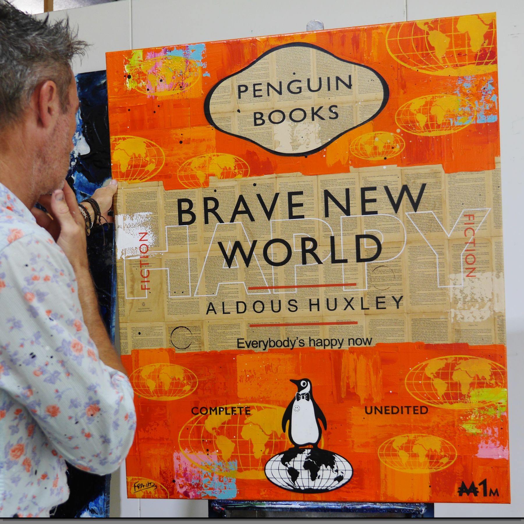 Bravery 100cm x 120cm Urban Pop Book Club Painting