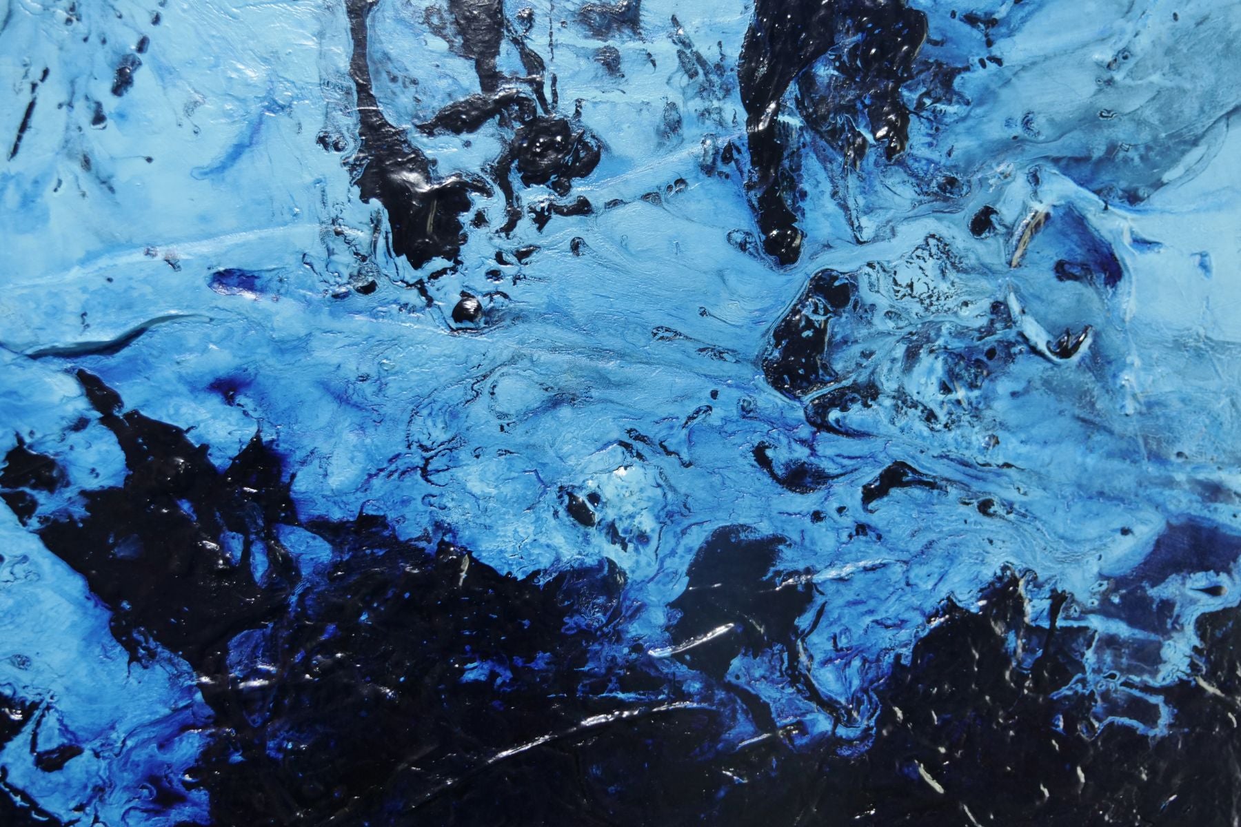 Aquatic Intent 200cm x 120cm Blue Textured Abstract Painting