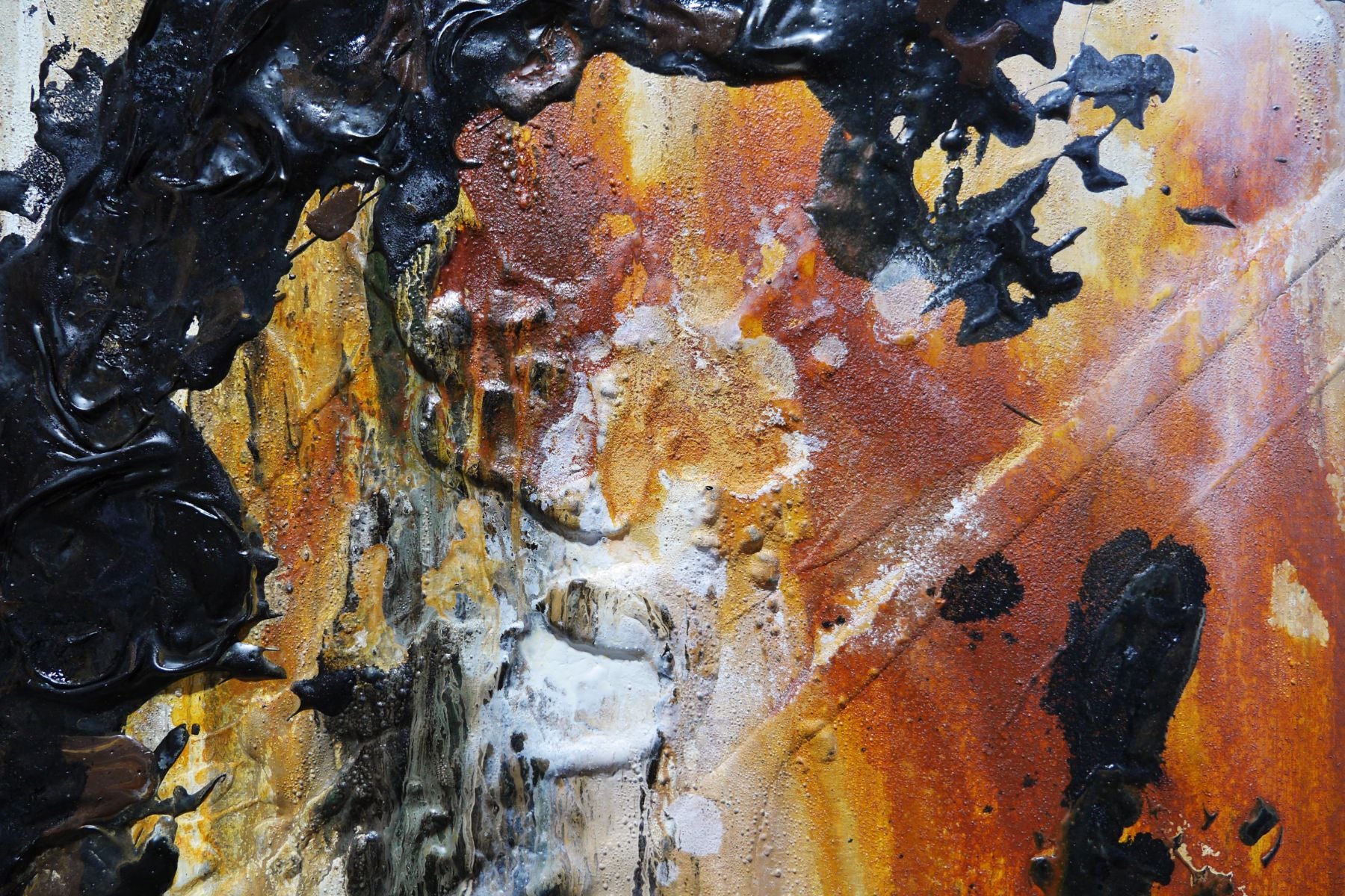 Ghosted Gum 140cm x 180cm Rustic Textured Abstract Painting