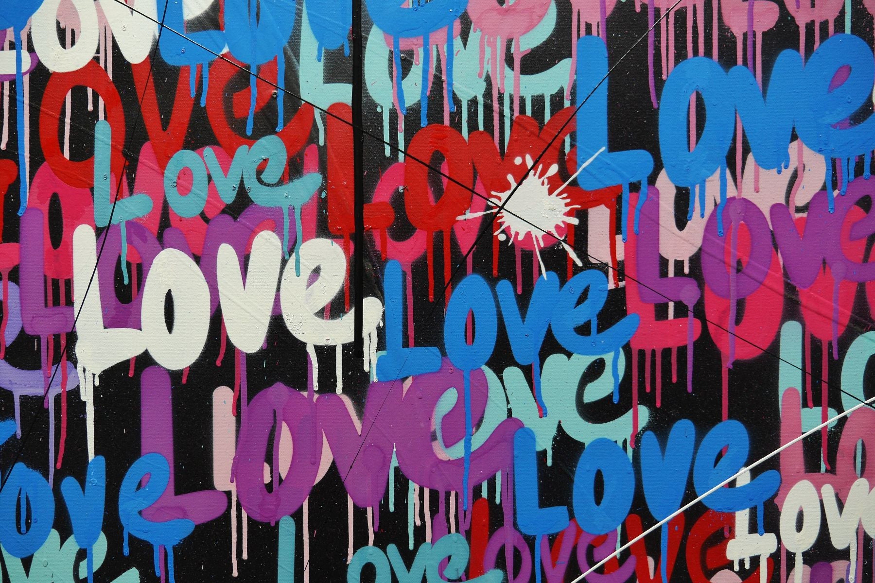 Lovescape 100cm x 120cm Textured Urban Pop Art Painting