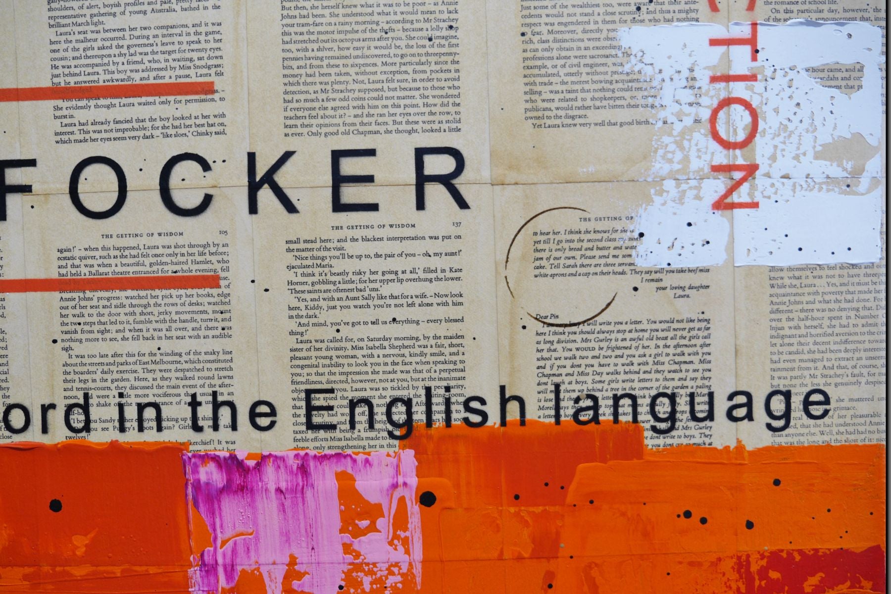 Stop "F"ing around 100cm x 120cm Urban Pop Book Club Painting (SOLD)