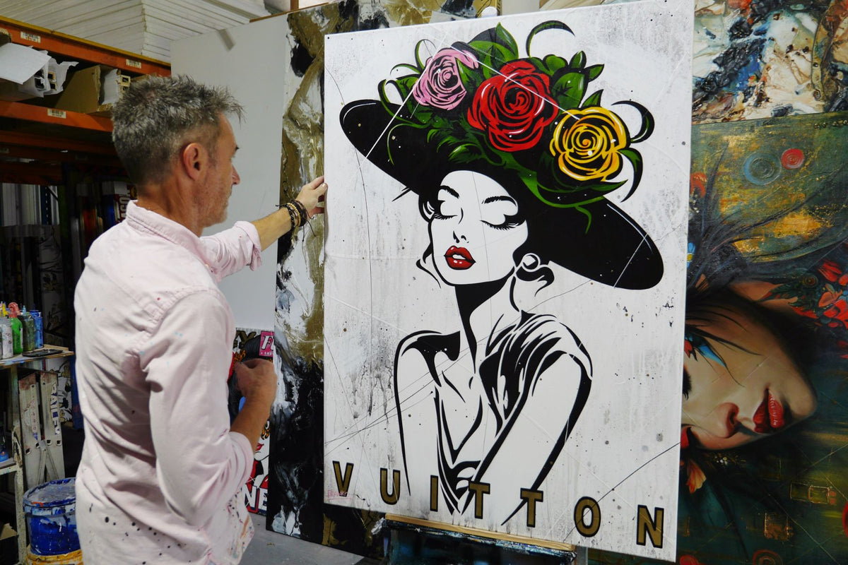 Bellissima 140cm x 100cm Textured Urban Pop Art Painting