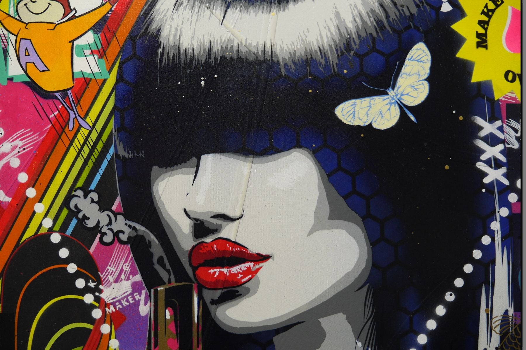 Romantic Revenge 160cm x 100cm Textured Urban Pop Art Painting
