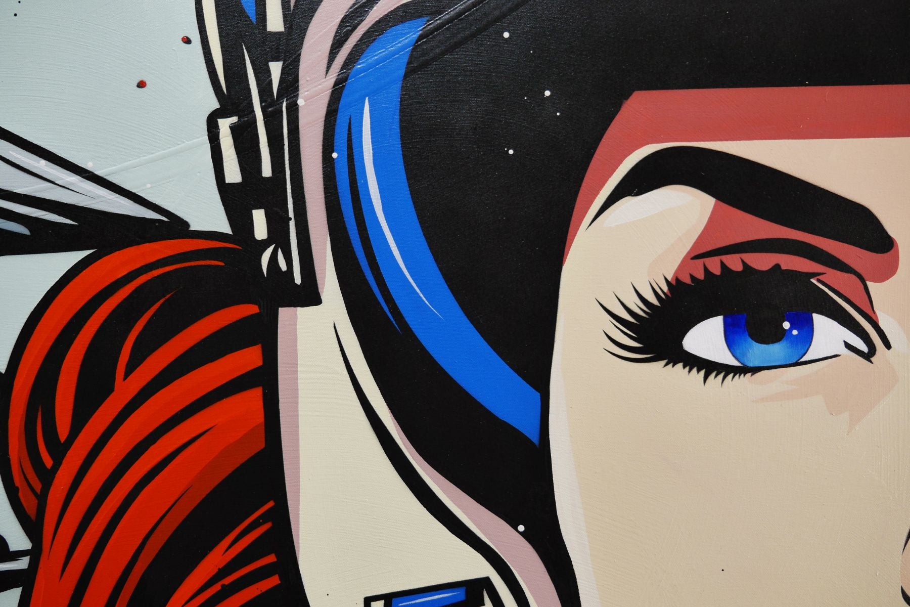 The Invaders 120cm x 150cm Space Classic Textured Pop Art Painting