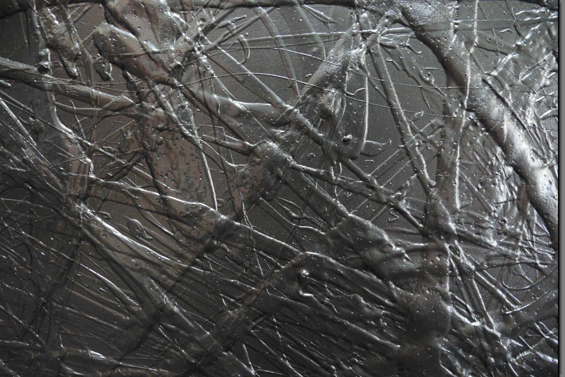 Wicked Ways 145cm x 145cm Black Textured Abstract Painting