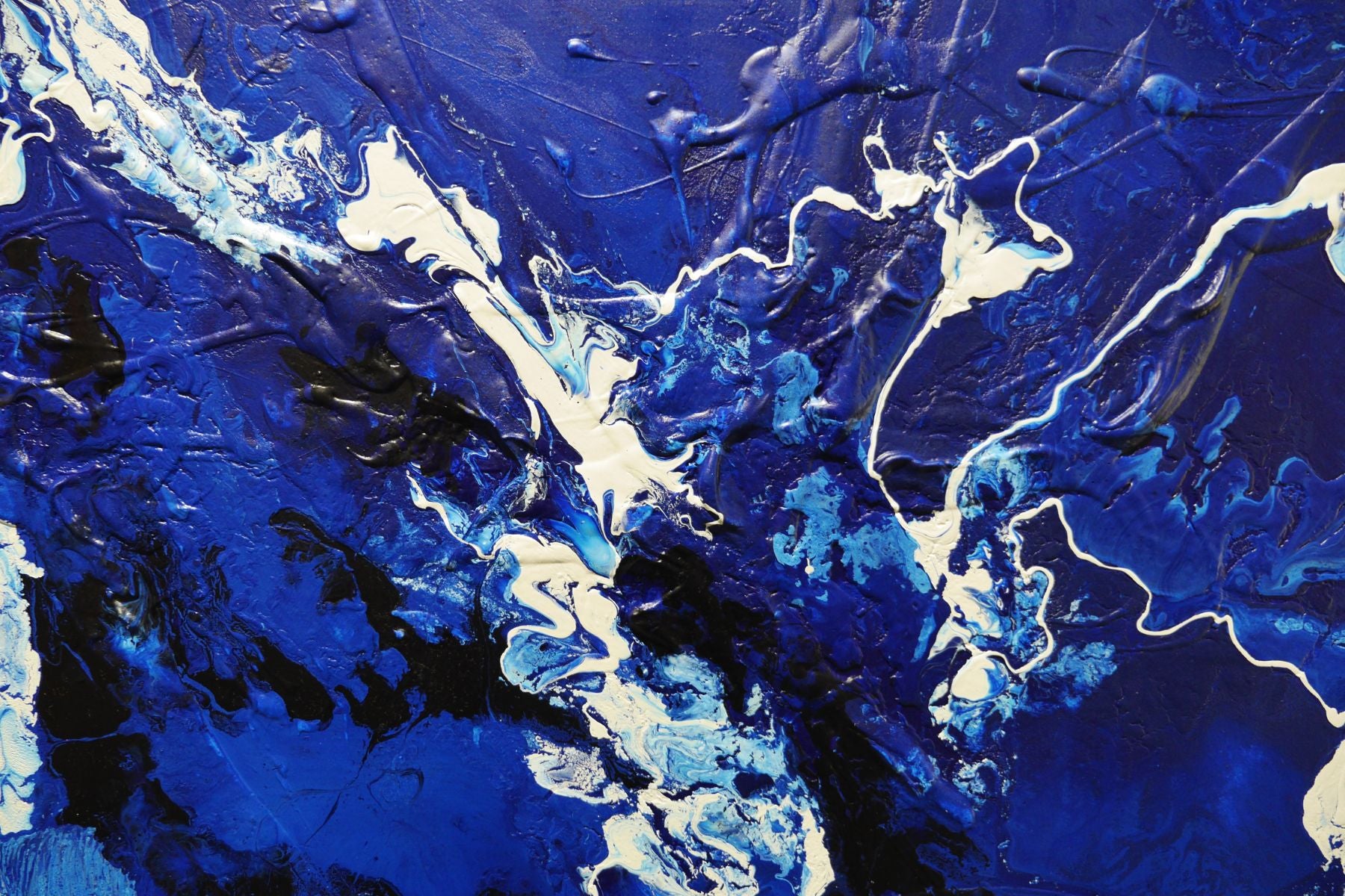 Into The Blue 200cm x 120cm Textured Abstract Painting