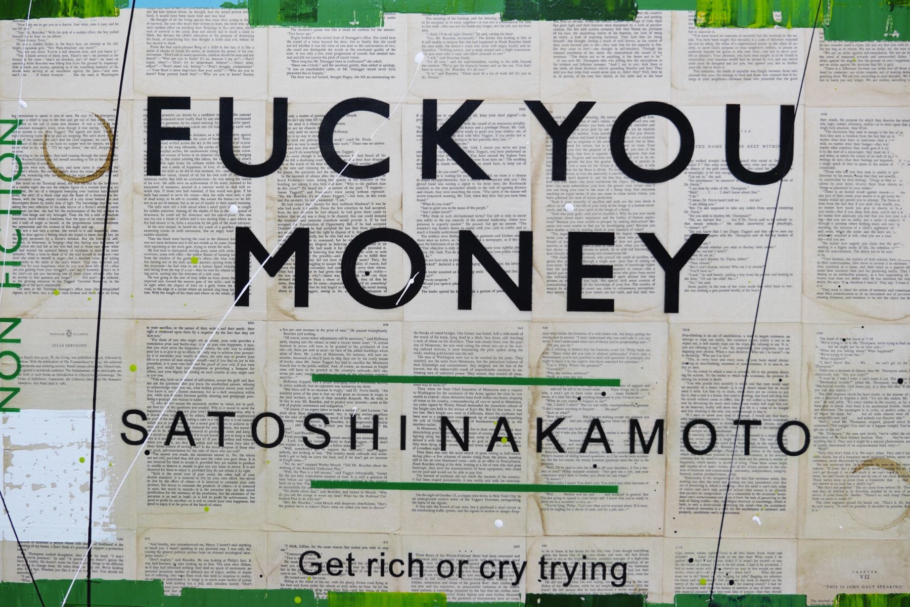 The Money Problem 140cm x 100cm Urban Pop Book Club Painting