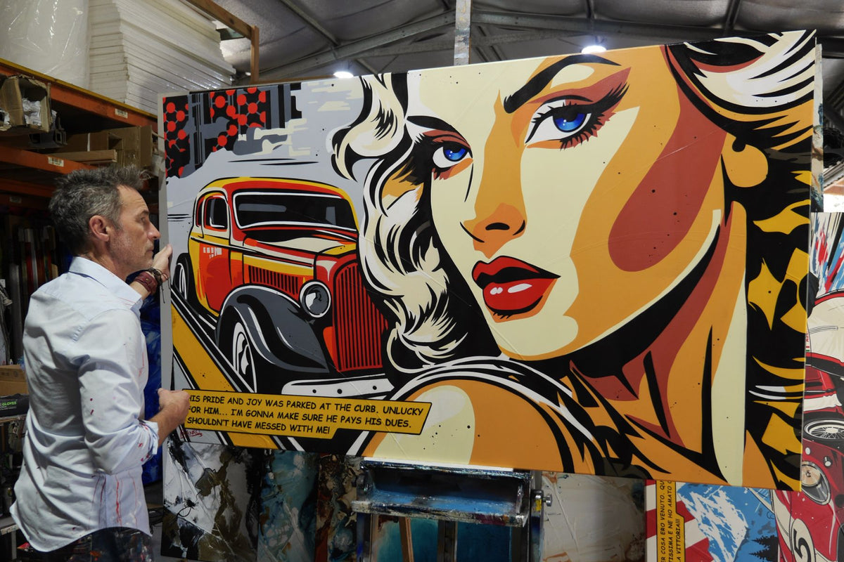 Unlucky 200cm x 120cm Car Classic Pop Art Painting