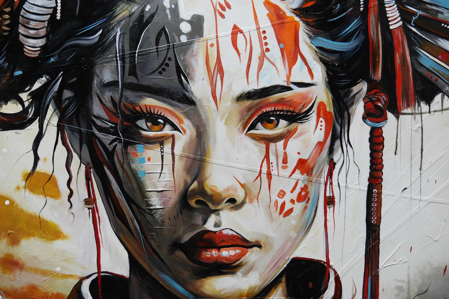 Takeru (Fierce) 200cm x 120cm FRAME INC Geisha Abstract Realism Textured Painting