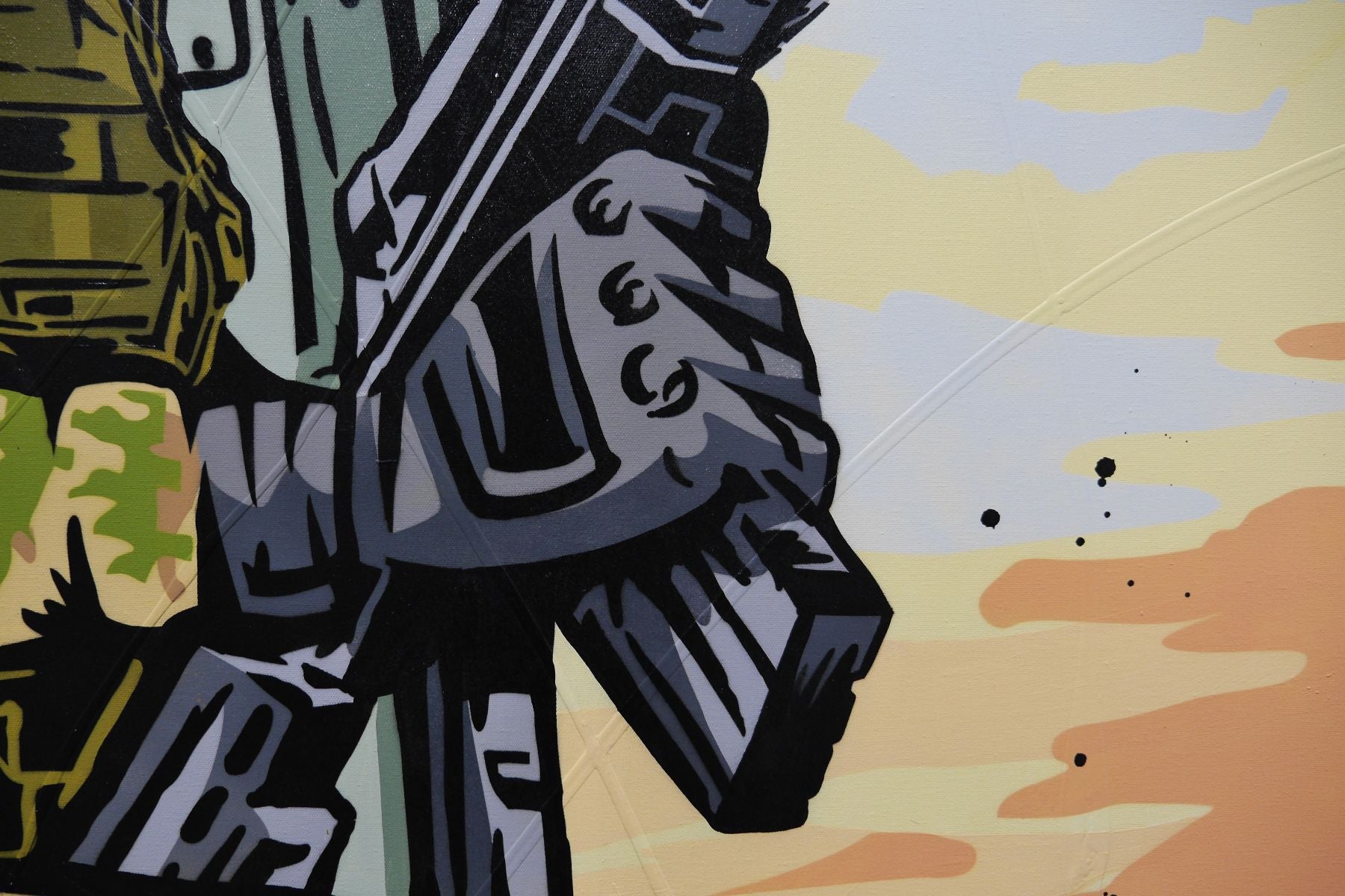 Looking Back 150cm x 150cm Combat Classic Pop Art Painting