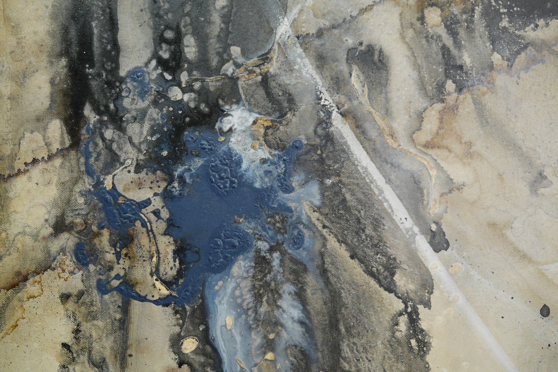 Refined 36 240cm x 100cm Blended Ink Abstract Painting (SOLD)