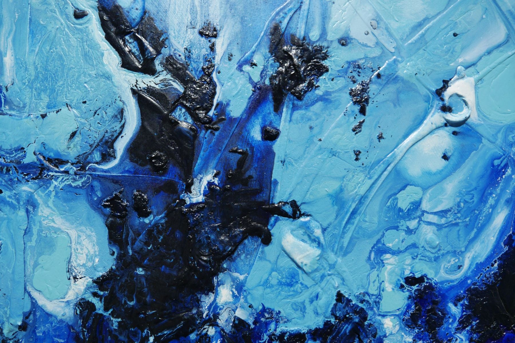 Rejuvenate 140cm x 180cm Blue Textured Abstract Painting