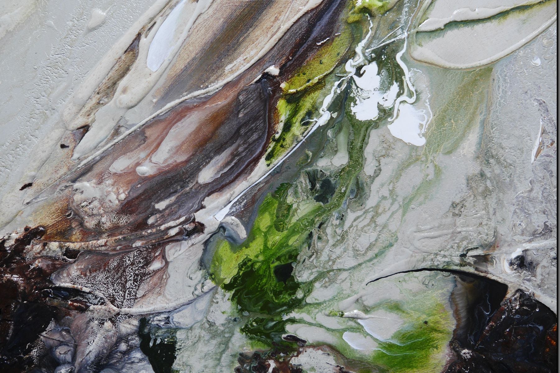 Olive and Crunch 190cm x 100cm Textured Abstract Painting