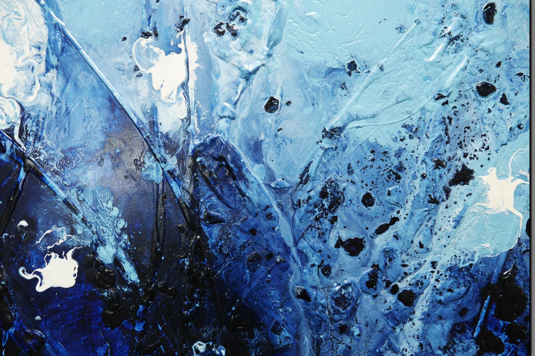 Purified 140cm x 180cm Blue Textured Abstract Painting (SOLD)