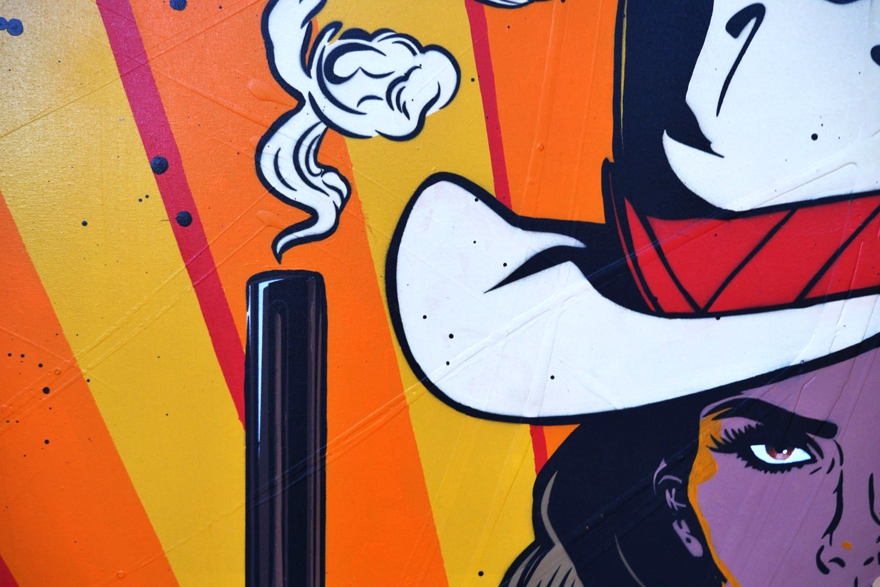 Choices 120cm x 150cm Cowgirl Textured Urban Pop Art Painting (SOLD)