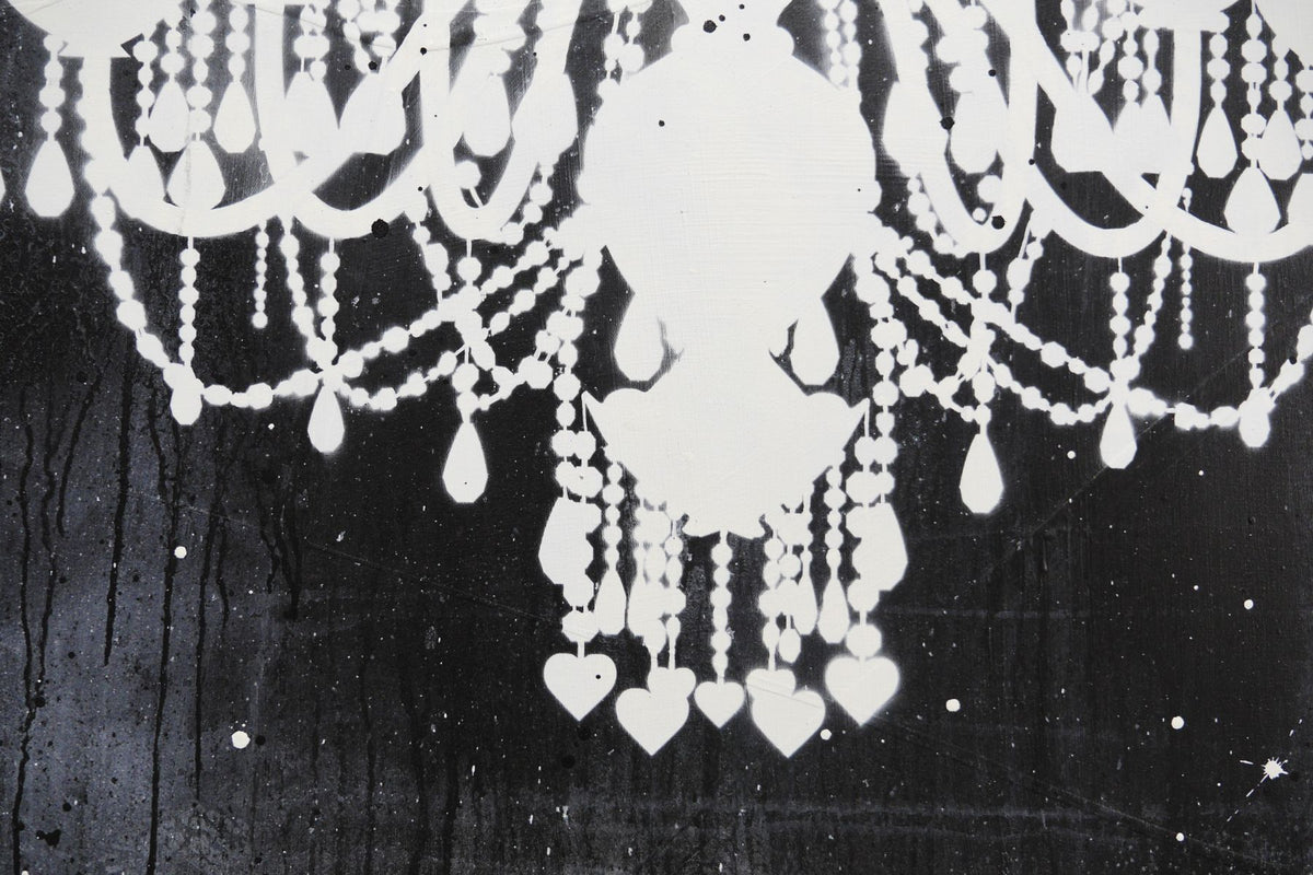 Raw Class XVI 140cm x 100cm Chandelier Textured Urban Pop Art Painting