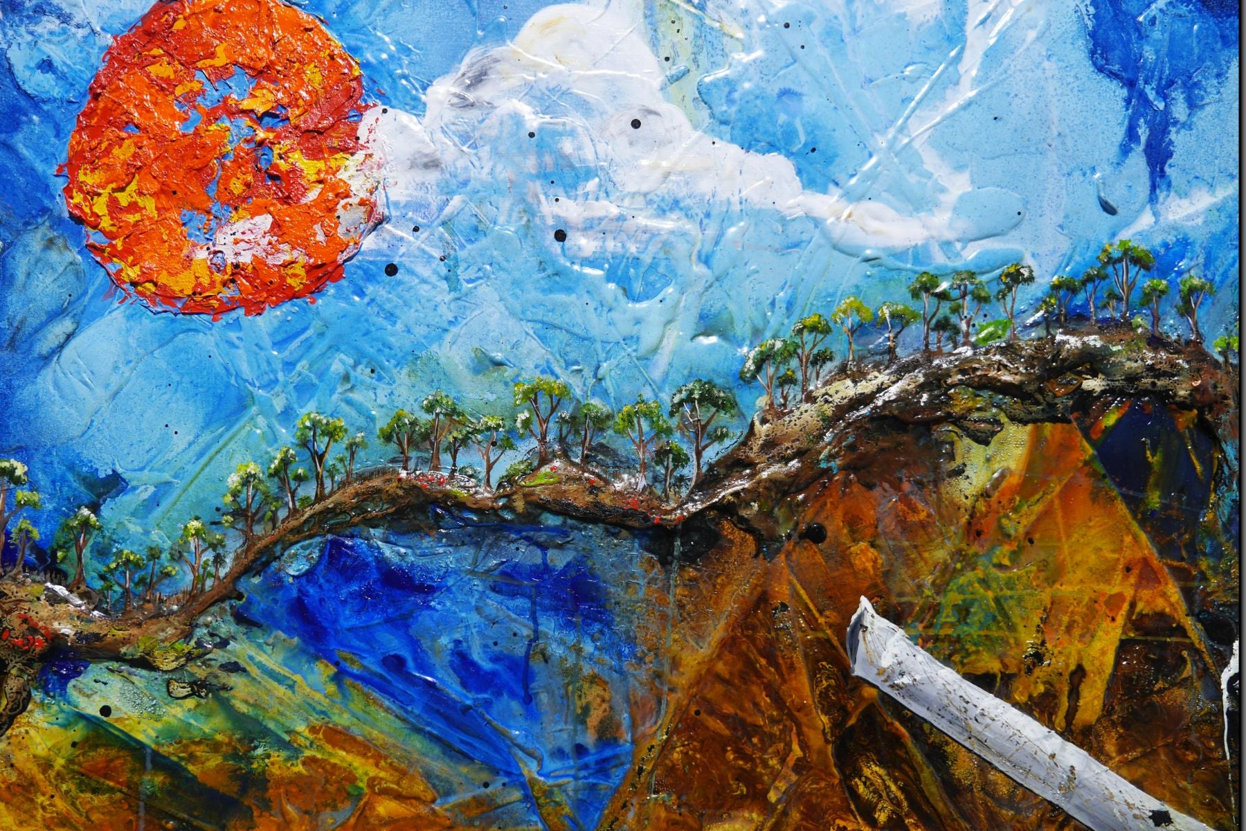 Nedinator 160cm x 100cm Ned Kelly Textured Abstract Painting