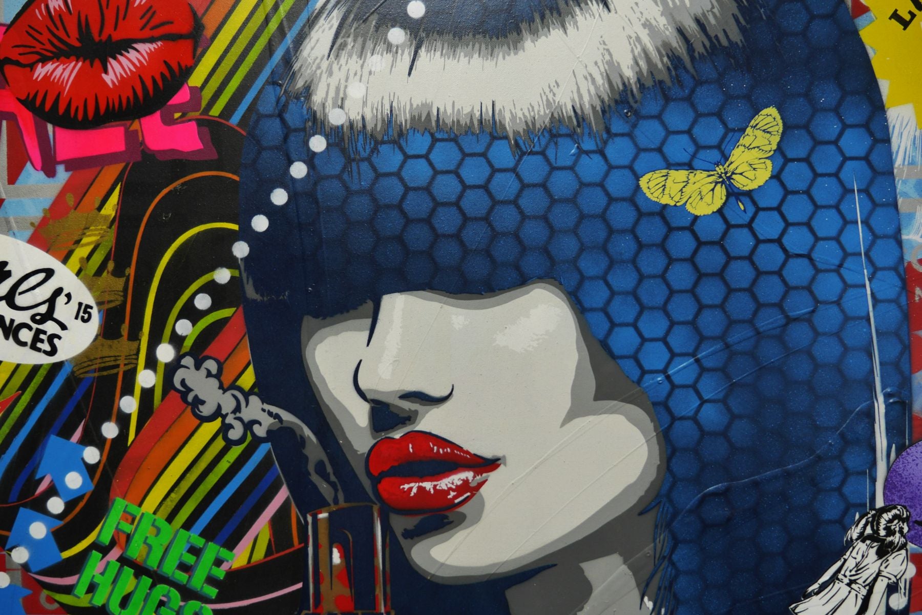 Genuine Love? 160cm x 100cm Textured Urban Pop Art Painting (SOLD)