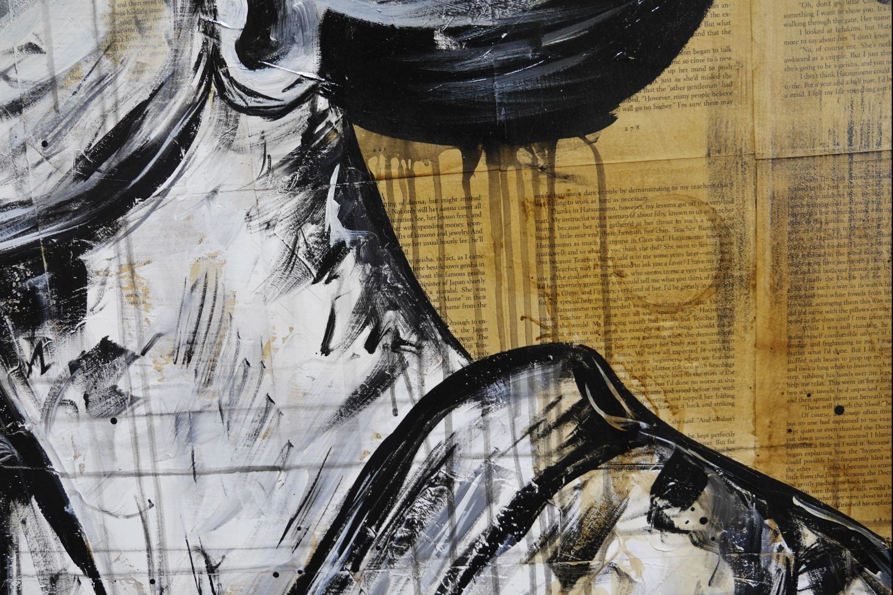 Geisha Study #9 100cm x 120cm Geisha Urban Pop Book Club Painting (SOLD)
