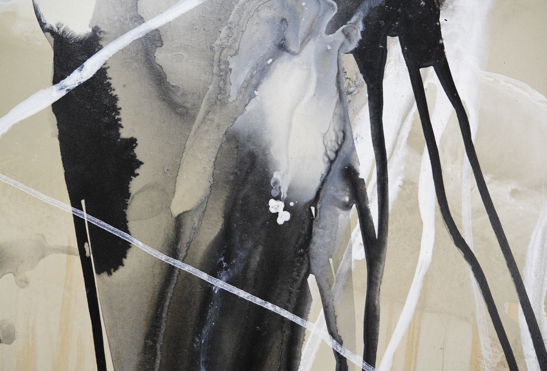 Refined 909 240cm x 100cm Blended Ink Abstract Painting