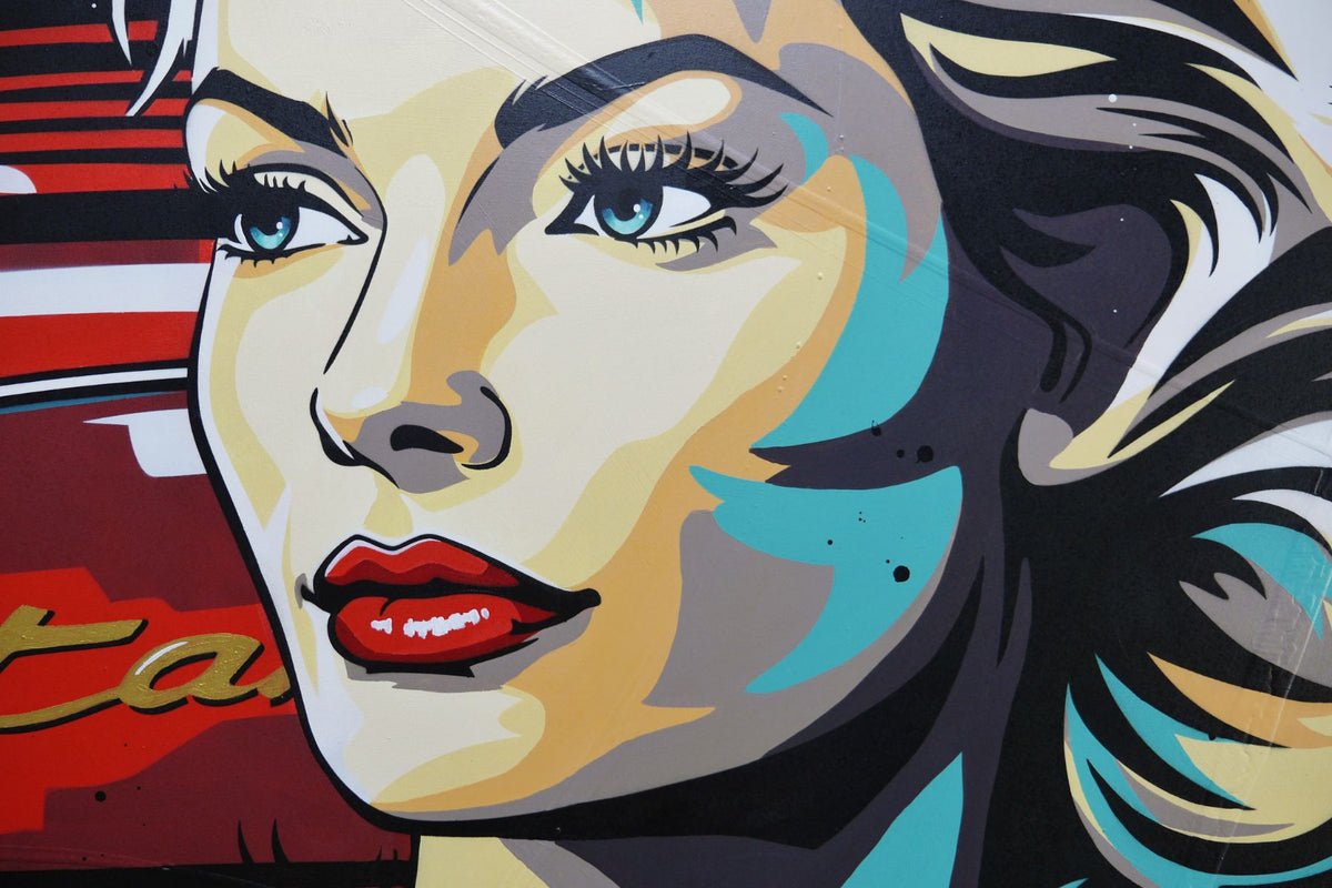 Living Dreams 190cm x 100cm Porsche Targa Classic Pop Art Painting
