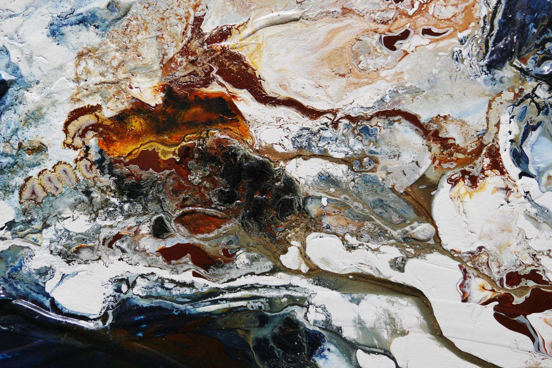 Midnight Rust 160cm x 100cm Rustic Textured Abstract Painting (SOLD)