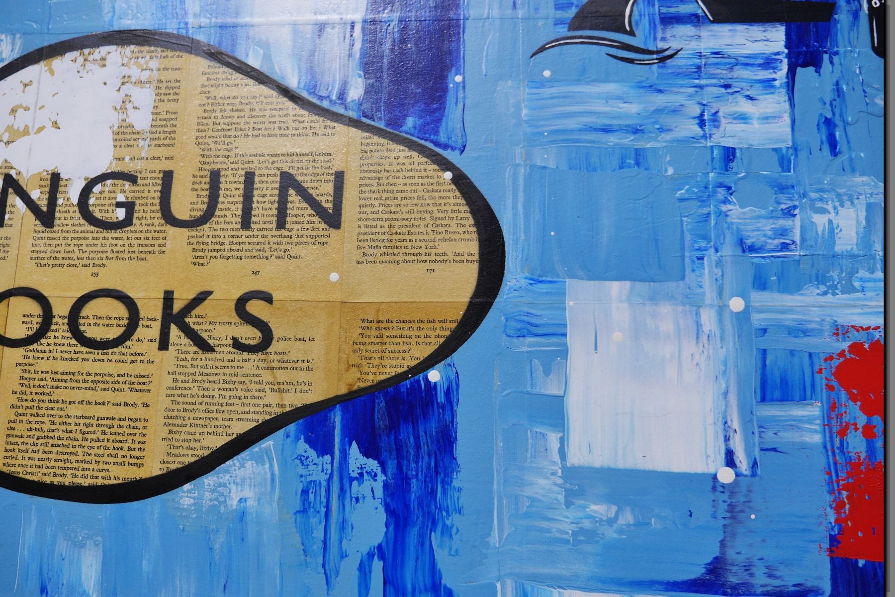 Sharks and Boats 140cm x 100cm Urban Pop Book Club Painting