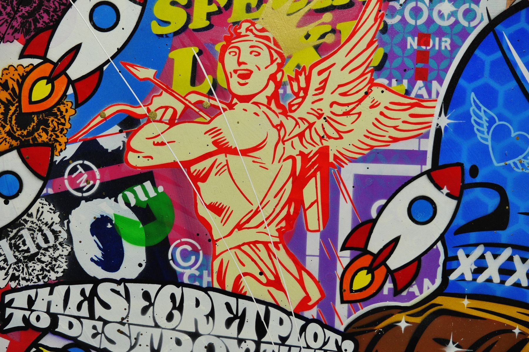 Love Express 160cm x 100cm Textured Urban Pop Art Painting