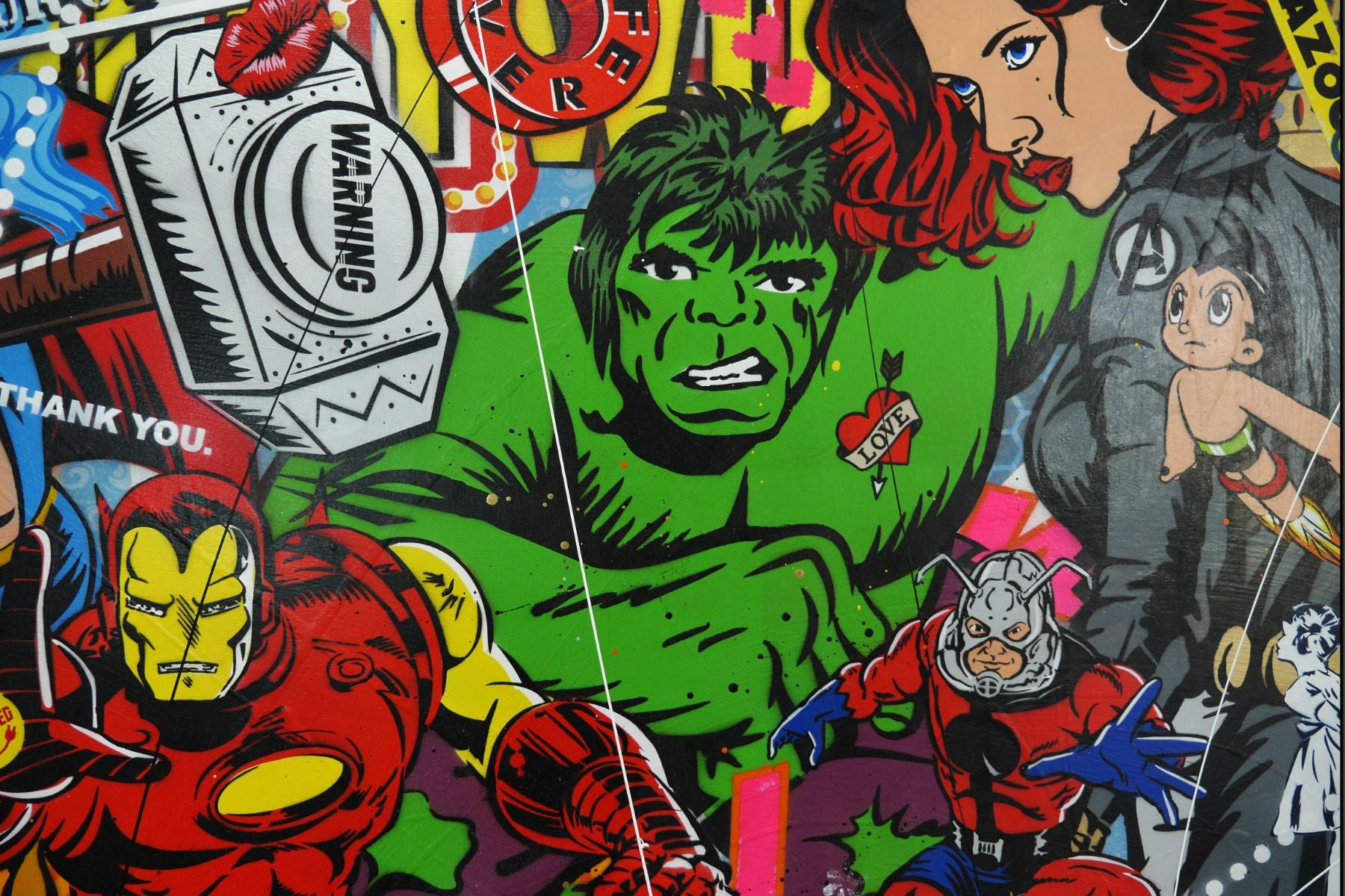 Heroes Evolution 190cm x 100cm Textured Urban Pop Art Painting