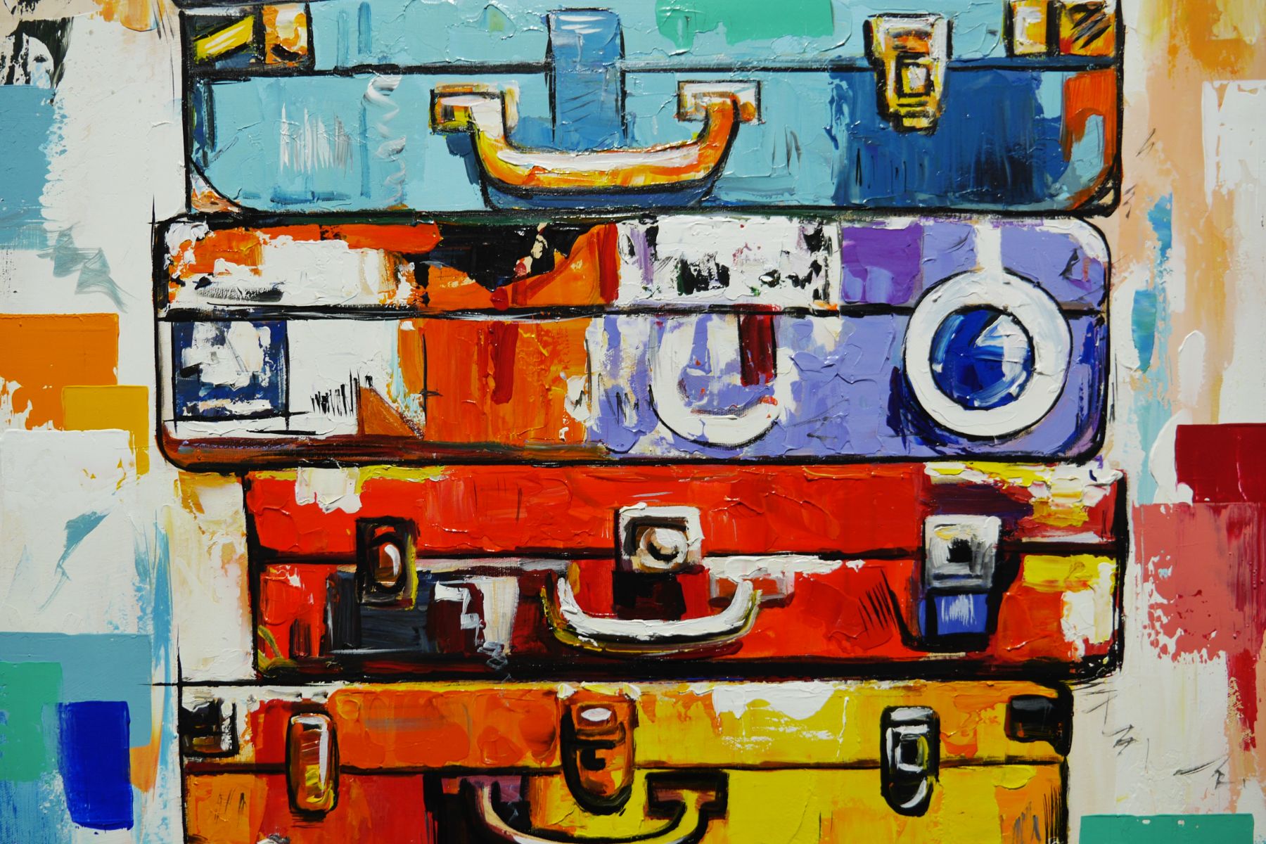 Next Stop 200cm x 80cm Textured Abstract Realism Painting (SOLD)