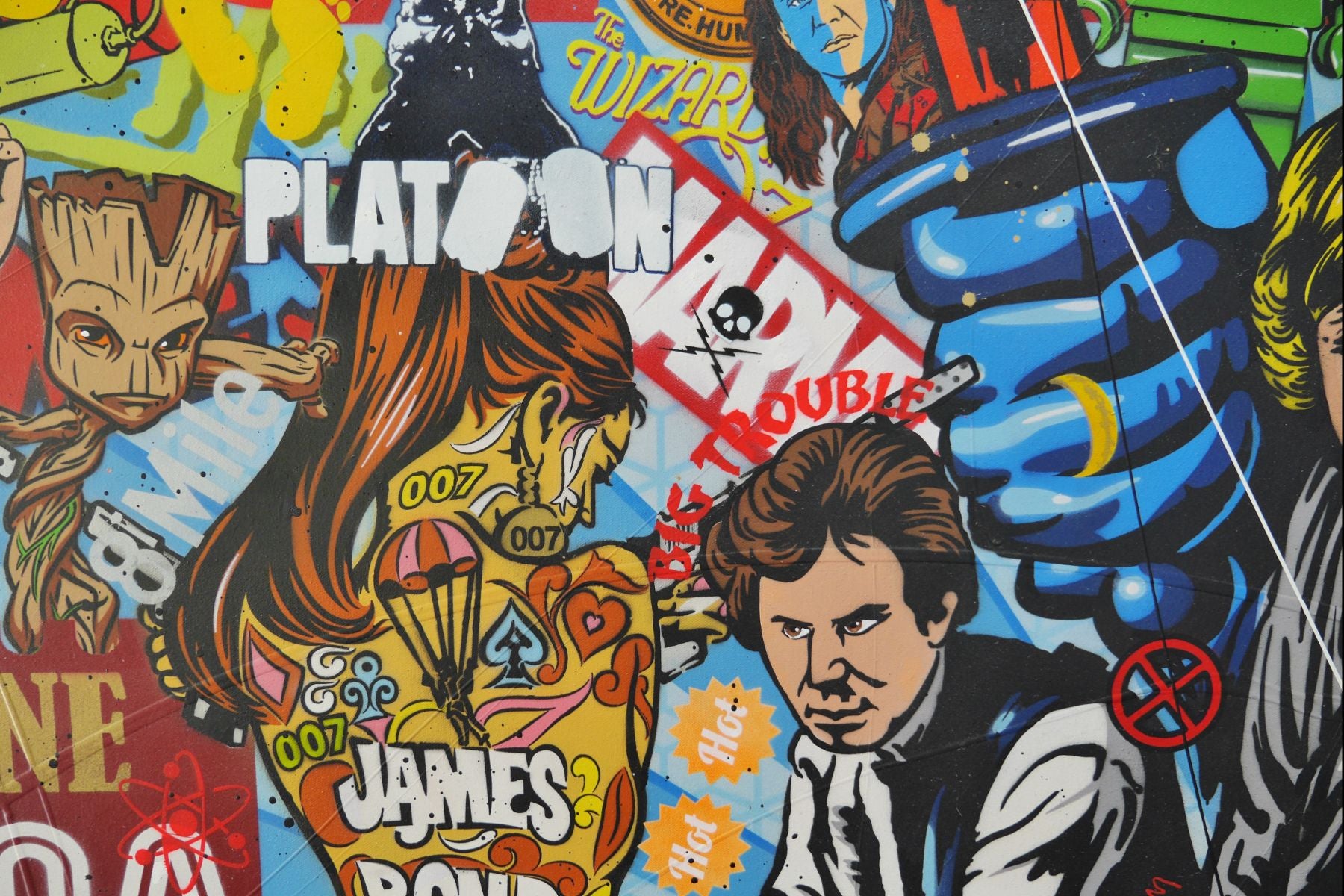 Cinema Gold 240cm x 100cm Iconic Textured Urban Pop Art Painting (SOLD)