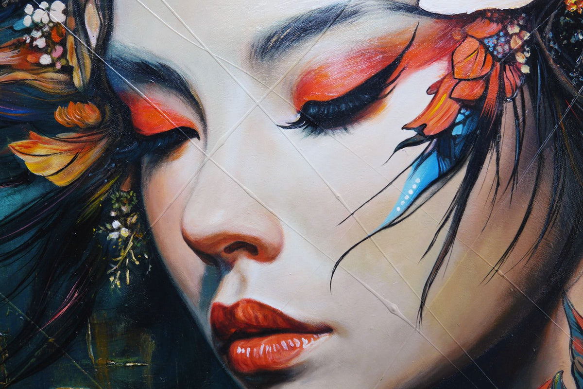 Kazumi 190cm x 100cm FRAMED Abstract Realism Textured Painting