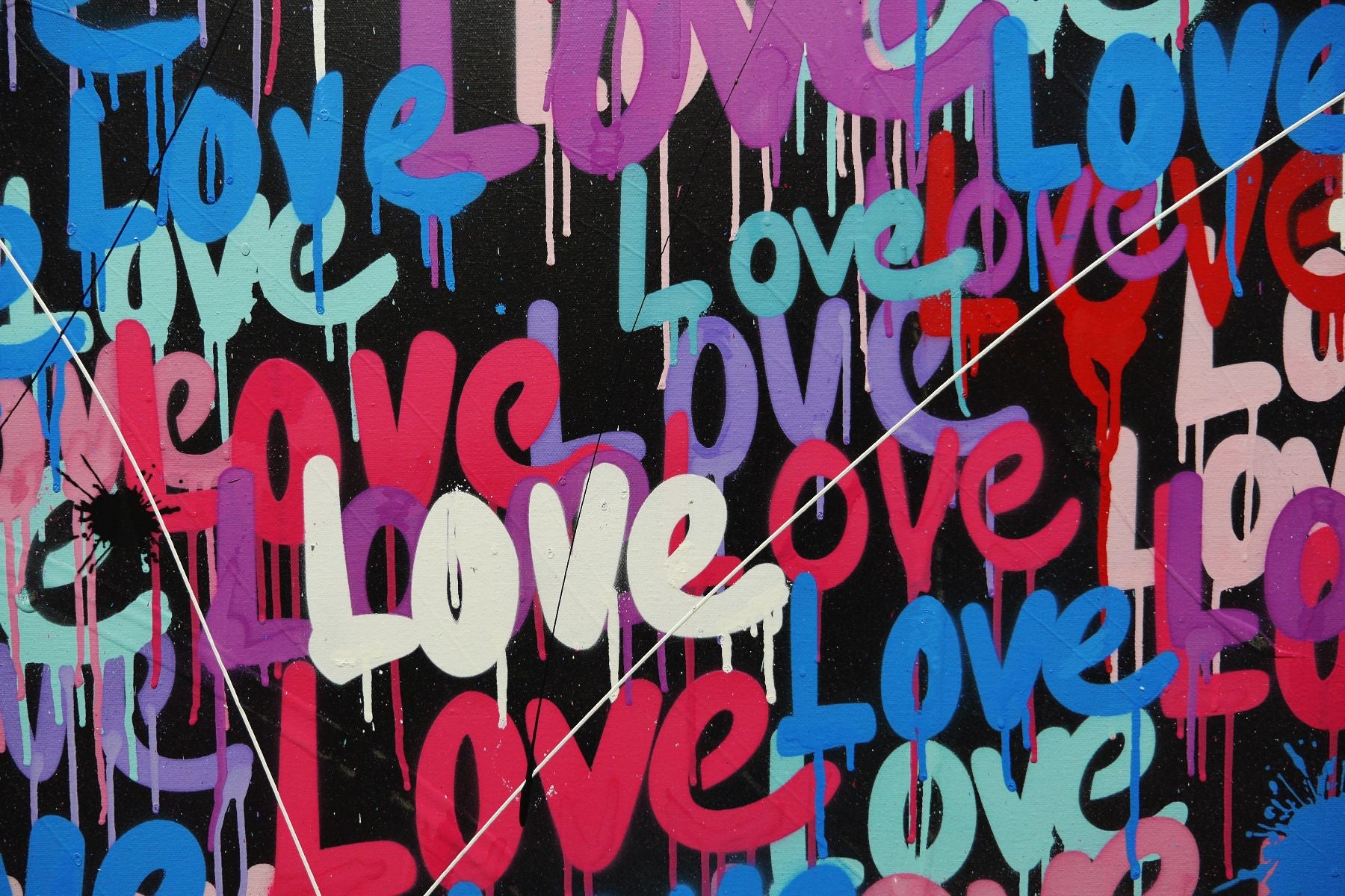 Lovescape 100cm x 120cm Textured Urban Pop Art Painting