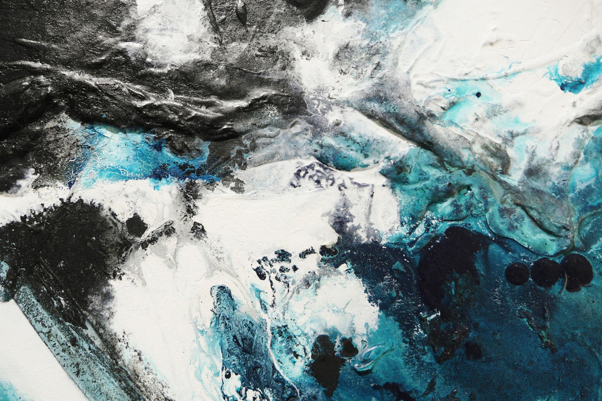 Teal Infusion 160cm x 60cm Textured Abstract Painting
