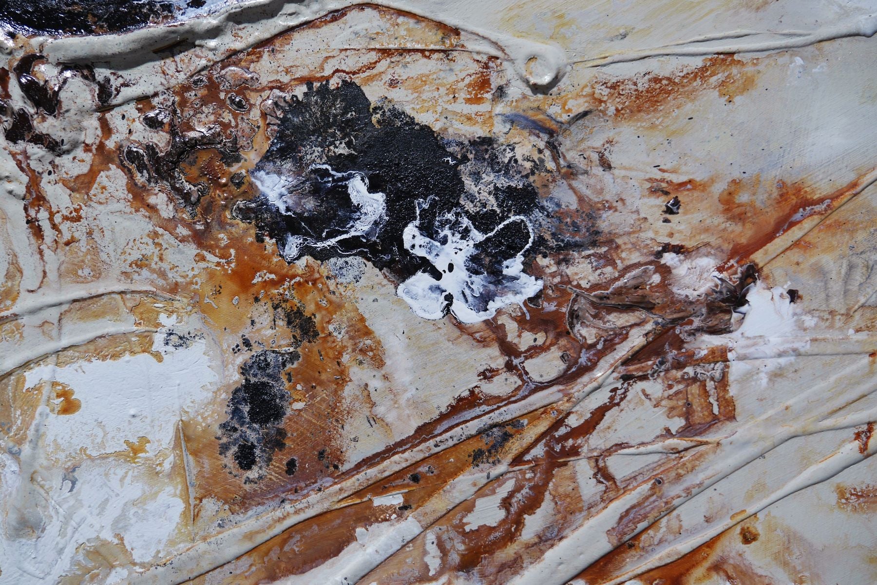 Caramel and Almonds 190cm x 100cm Textured Abstract Painting (SOLD)