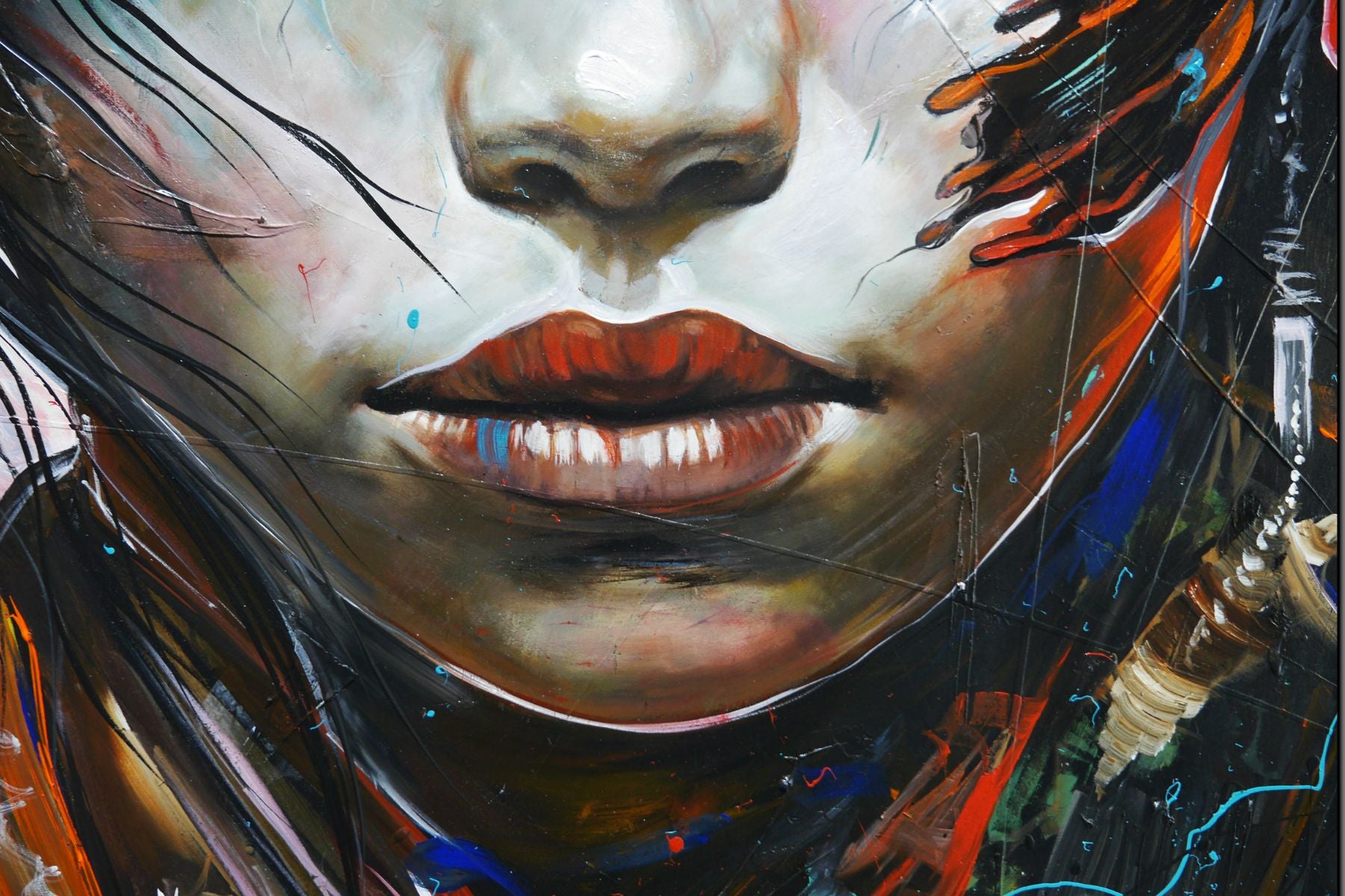Jingu 200cm x 120cm Framed Brave and Beautiful Abstract Framed Textured Painting (SOLD)