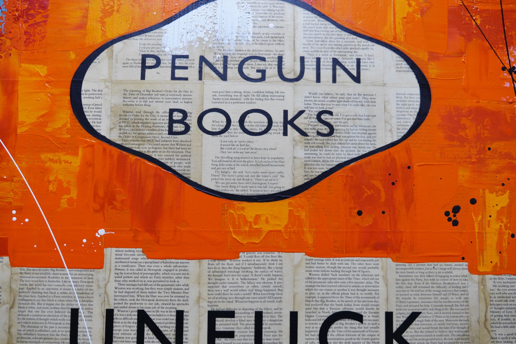 Land Gone Under 140cm x 100cm Australiana Urban Pop Book Club Painting (SOLD)