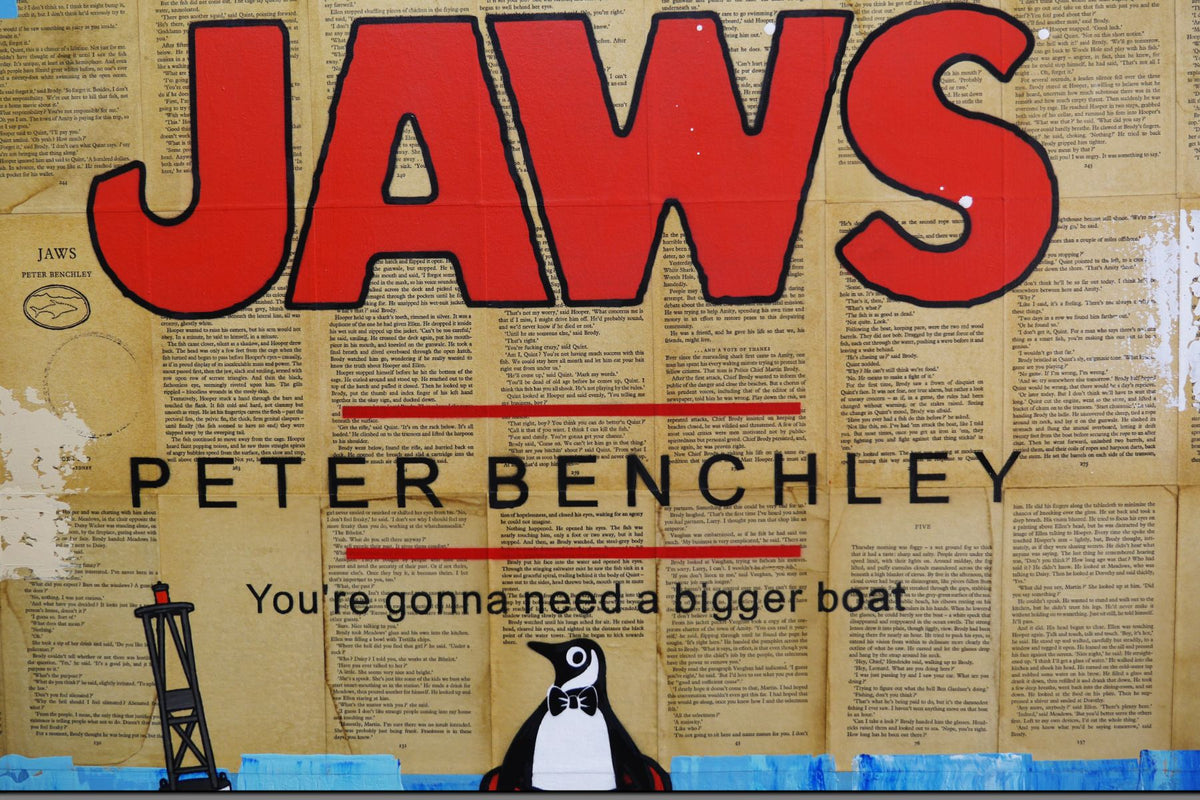 Sharks and Boats 140cm x 100cm Urban Pop Book Club Painting