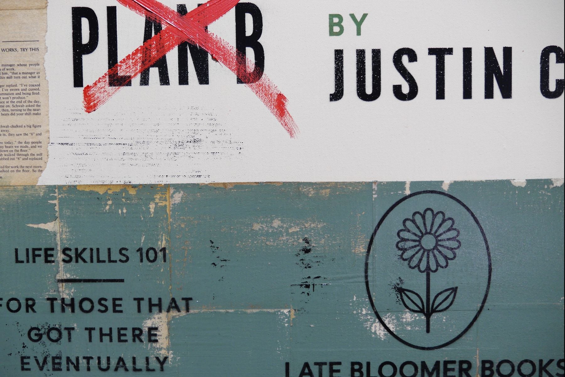 Late Bloomer Life Skills 16 100cm x 140cm Urban Pop Book Club Painting