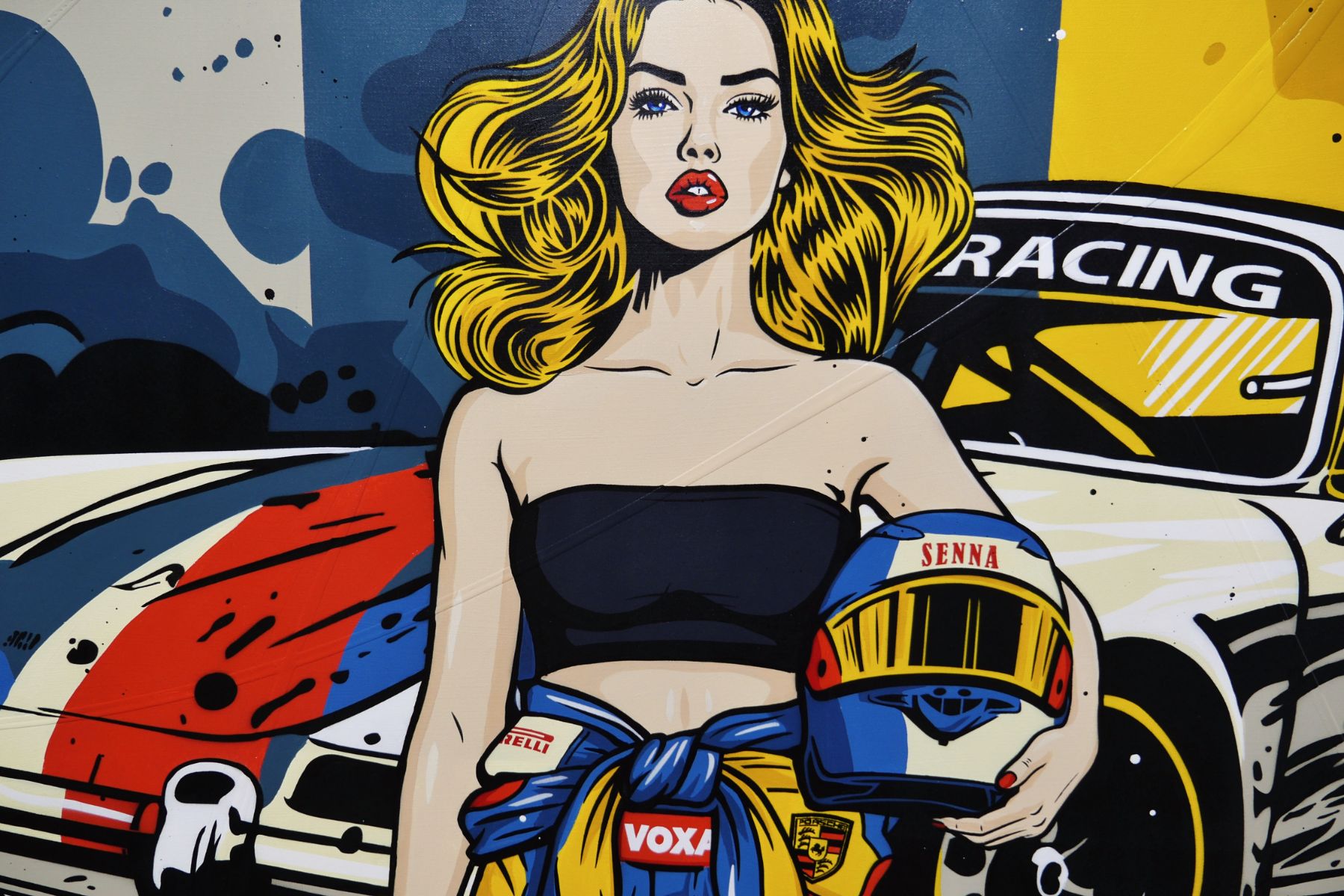 If You're Not First... 160cm x 100cm Porsche Classic Pop Art Painting