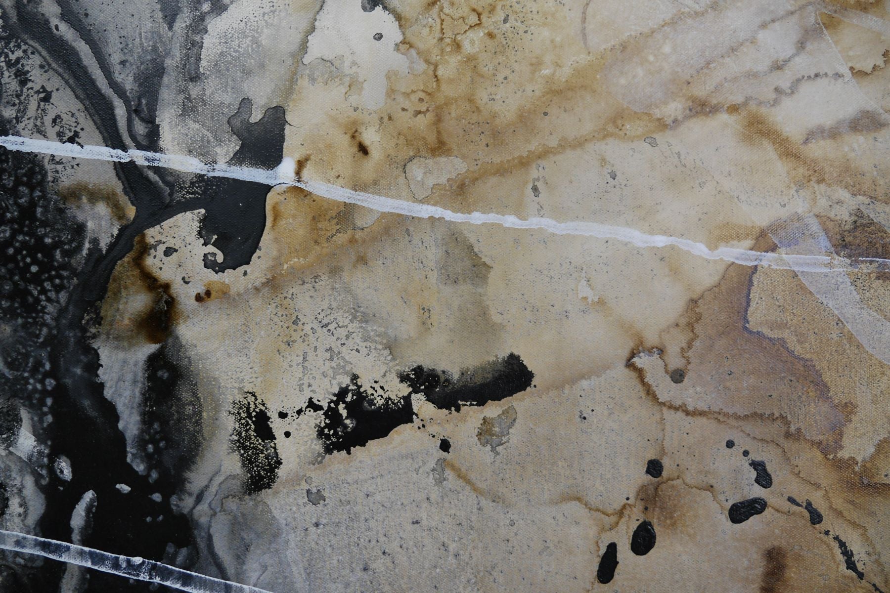 Refined 36 240cm x 100cm Blended Ink Abstract Painting (SOLD)