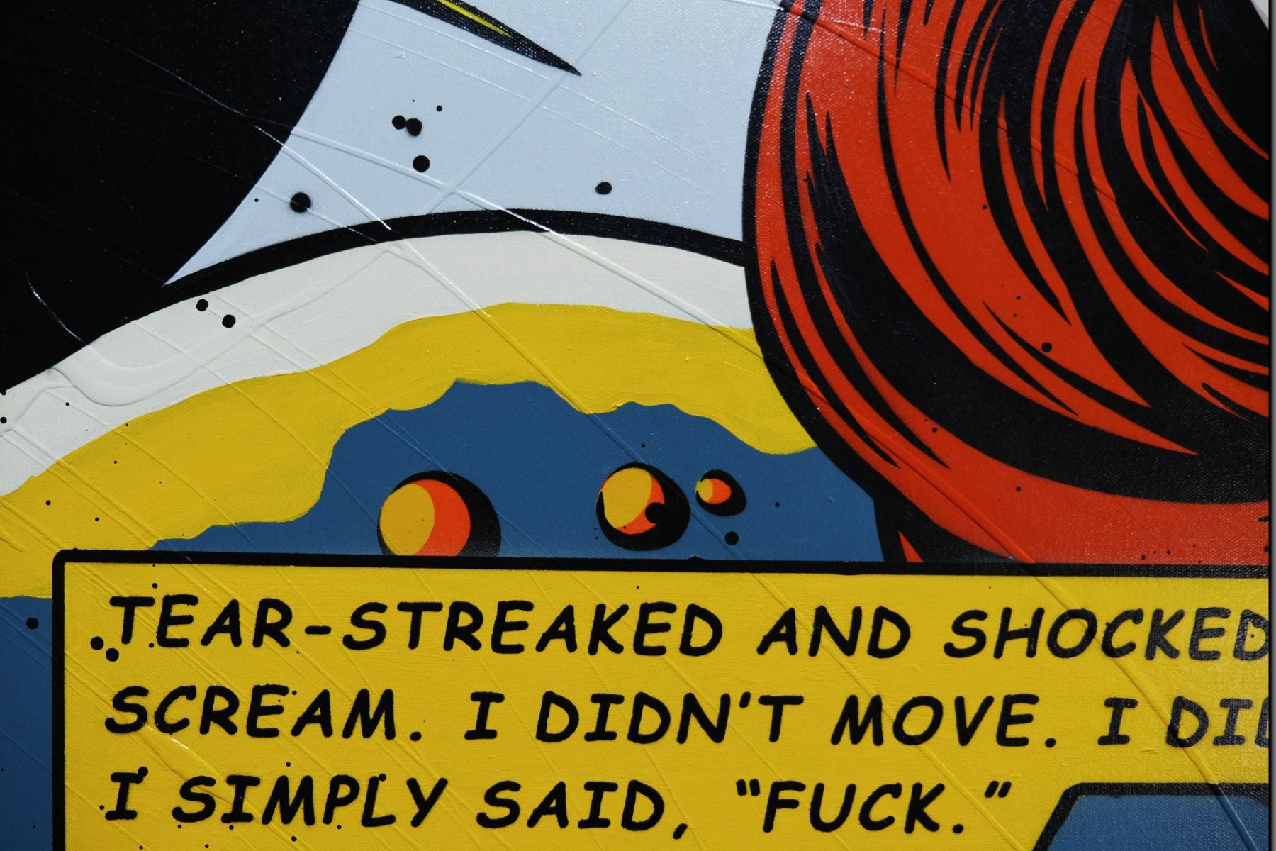 Tear-Streaked 160cm x 100cm Space Classic Pop Art Painting (SOLD)