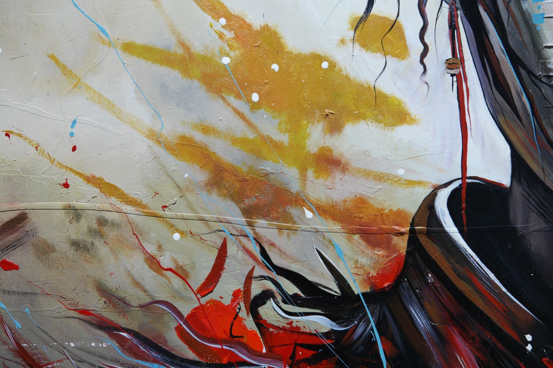 Takeru (Fierce) 200cm x 120cm FRAME INC Geisha Abstract Realism Textured Painting