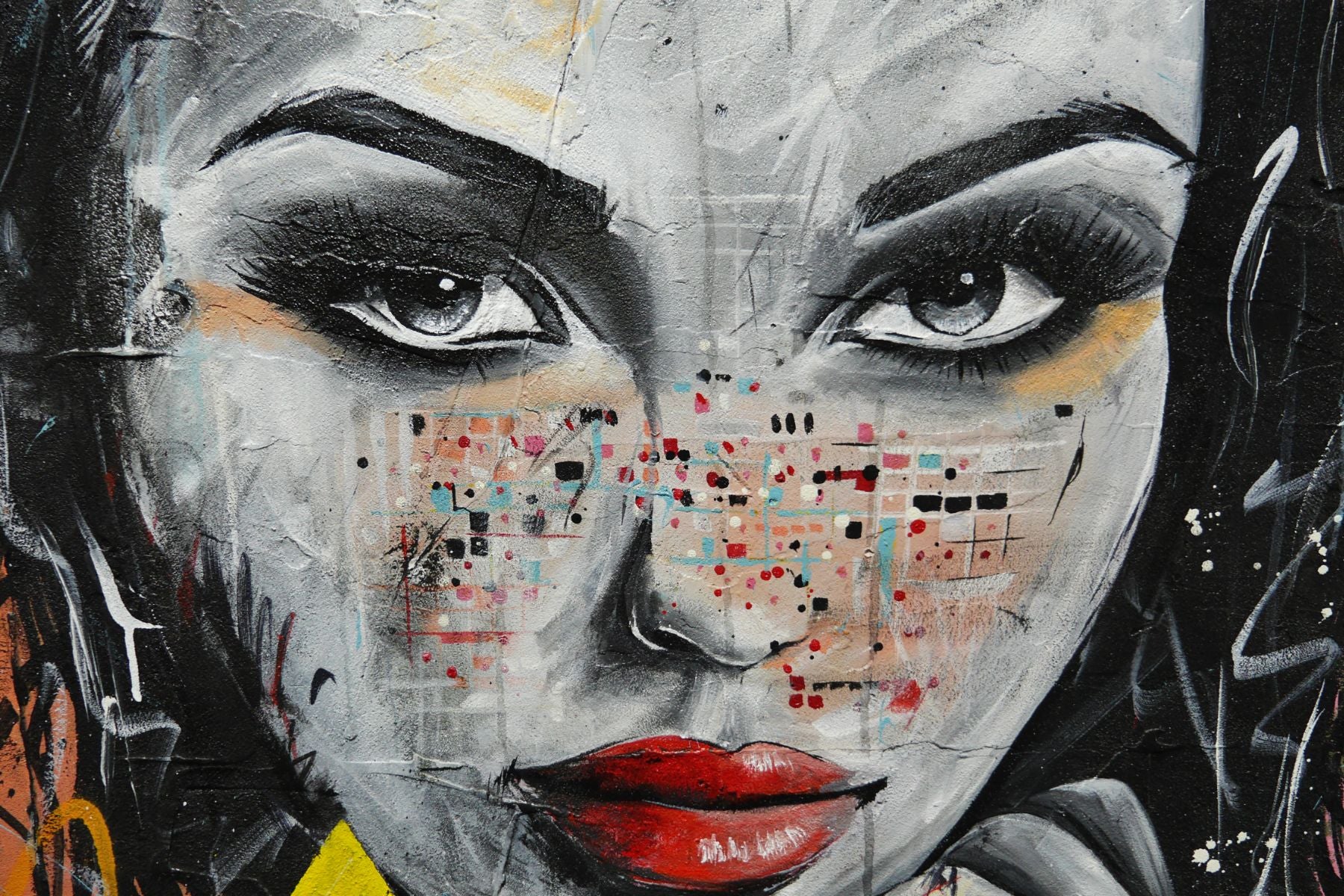 Rebel Rebel 120cm x 150cm Industrial Concrete Textured Urban Pop Art Painting