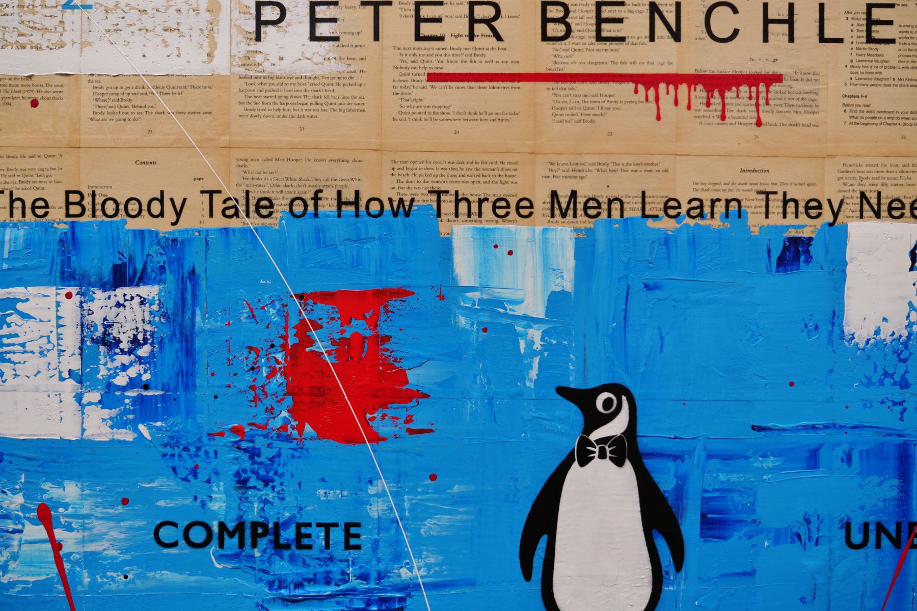 Jaws 140cm x 100cm Urban Pop Book Club Painting (SOLD)