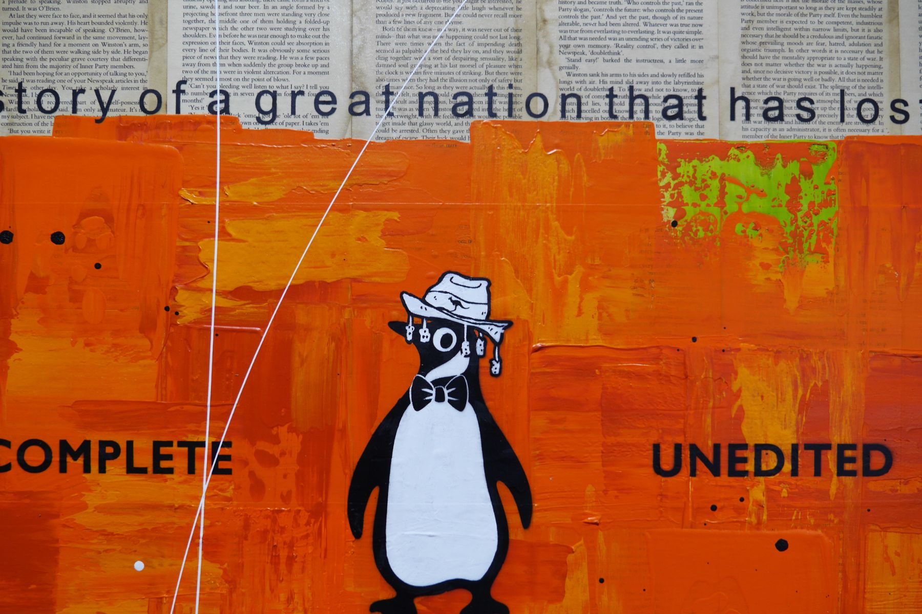 Land Gone Under 140cm x 100cm Australiana Urban Pop Book Club Painting (SOLD)