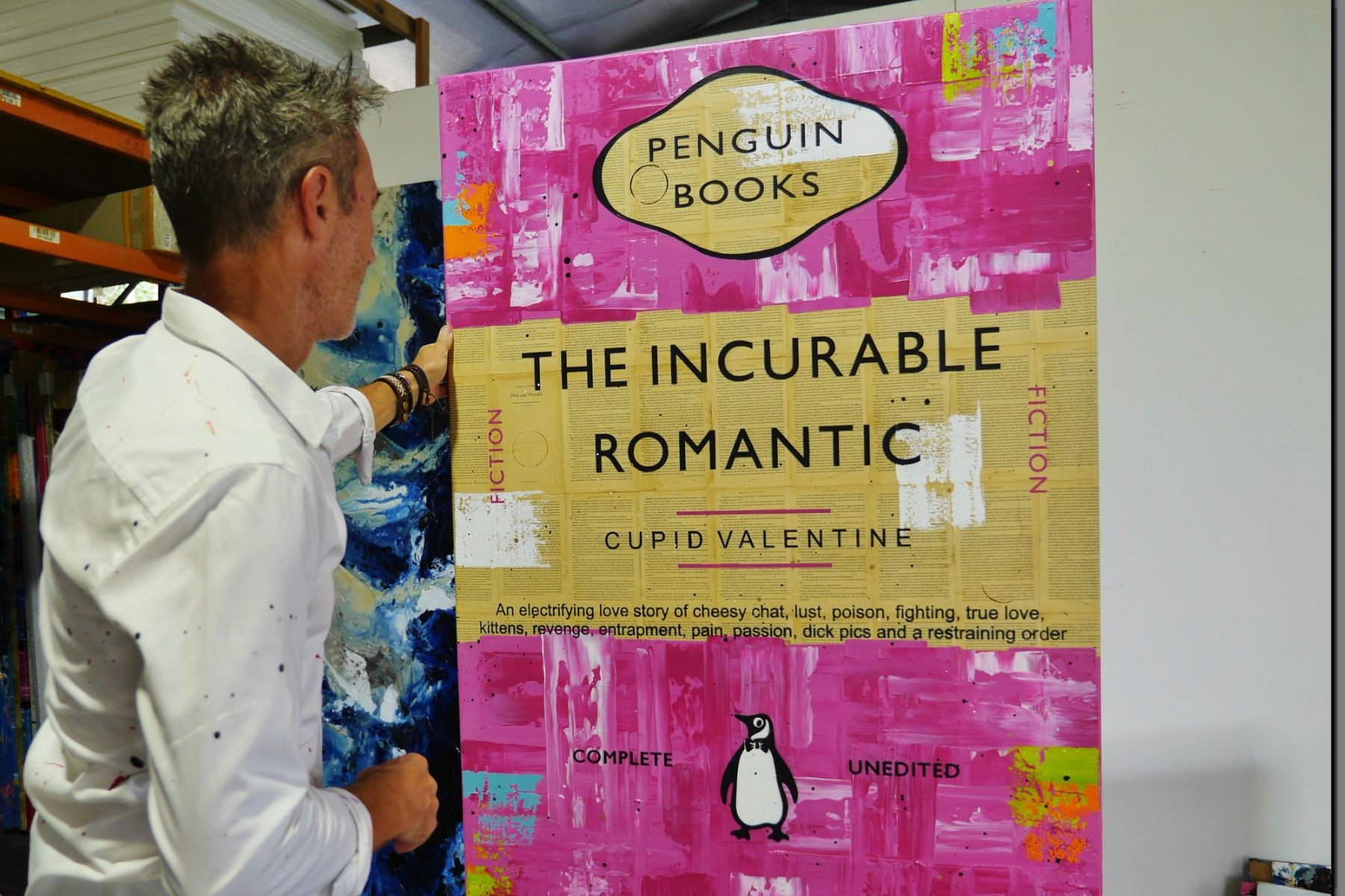 Incurable Cupid 100cm x 140cm Urban Pop Book Club Painting