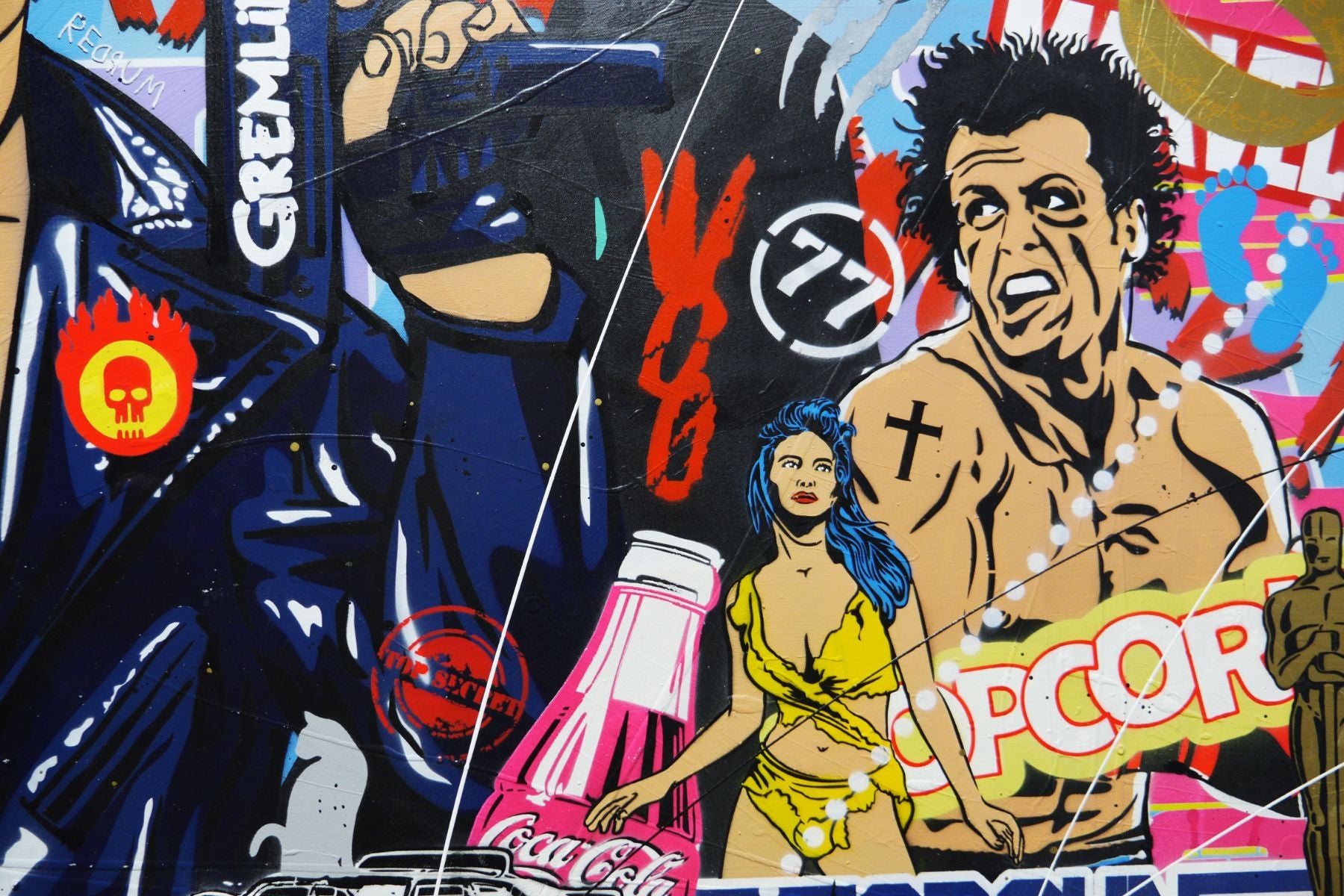 Legendary 190cm x 100cm Terminator Textured Urban Pop Art Painting